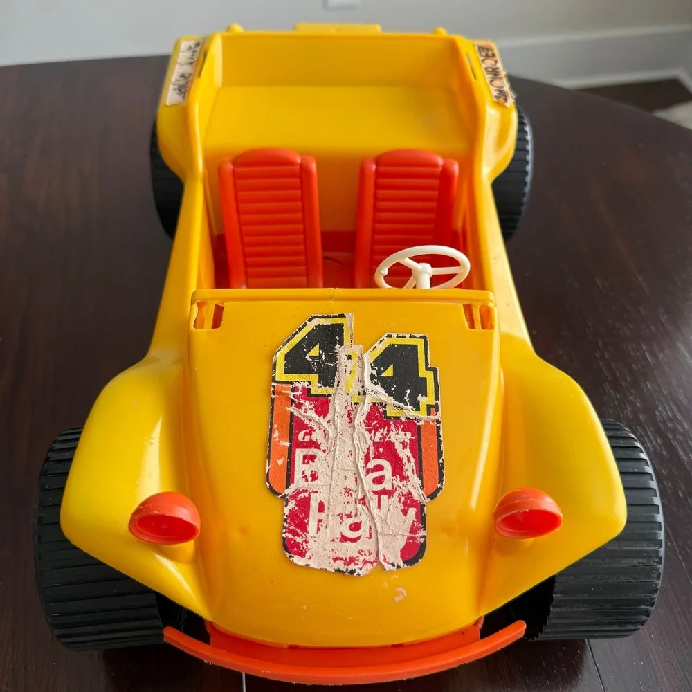 Vintage Yellow Jeep Buggy Toy‎ Car #44 Goodyear Wrangler 1970's